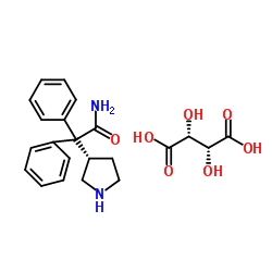 3-(S)-(1-甲酰胺基-1,1-二苯基甲基)吡咯烷-L-酒石酸盐