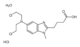 4-[5-[bis(2-chloroethyl)amino]-1-methylbenzimidazol-2-yl]butanoic acid,hydrate,hydrochloride