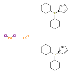 二氯[1,1'-双(二环己基磷)二茂铁]钯(II), Pd