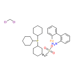 [2-(2-aminophenyl)phenyl]-methylsulfonyloxy-palladium;dichloromethane;tricyclohexylphosphane