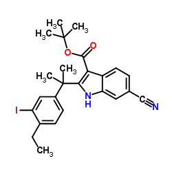 叔-丁基6-氰基-2-(2-(4-乙基-3-碘苯基)丙-2-基)-1H-吲哚-3-羧酸酯	