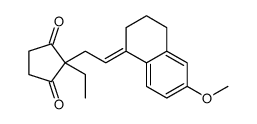 2-ethyl-2-[(2E)-2-(6-methoxy-3,4-dihydro-2H-naphthalen-1-ylidene)ethyl]cyclopentane-1,3-dione	