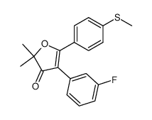 4-(3-氟苯基)-2,2-二甲基-5-(4-(甲硫基)苯基)呋喃-3(2H)-酮	