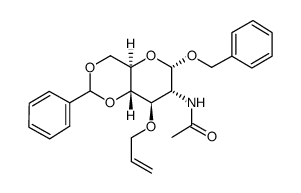 苄基-2-O-乙酰氨基-2-脱氧-3-O-烯丙基-4,6-O-苄叉-alpha-D-葡萄糖苷