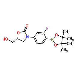 (5R)-3-[3-氟-4-(4,4,5,5-四甲基-1,3,2-二氧杂环戊硼烷-2-基)苯基]-5-(羟基甲基)-2-恶唑烷酮	