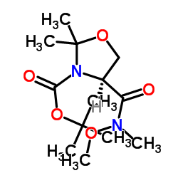 (S)-3-N-Boc-4-(甲氧基-甲基-氨基甲酰胺基)-2,2-二甲基噁唑烷	