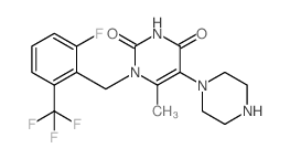 1-(2-氟-6-(三氟甲基)苄基)-6-甲基-5-(哌嗪-1-基)嘧啶-2,4(1H,3H)-二酮	